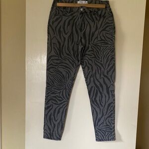 Zebra Print Skinny Jeans